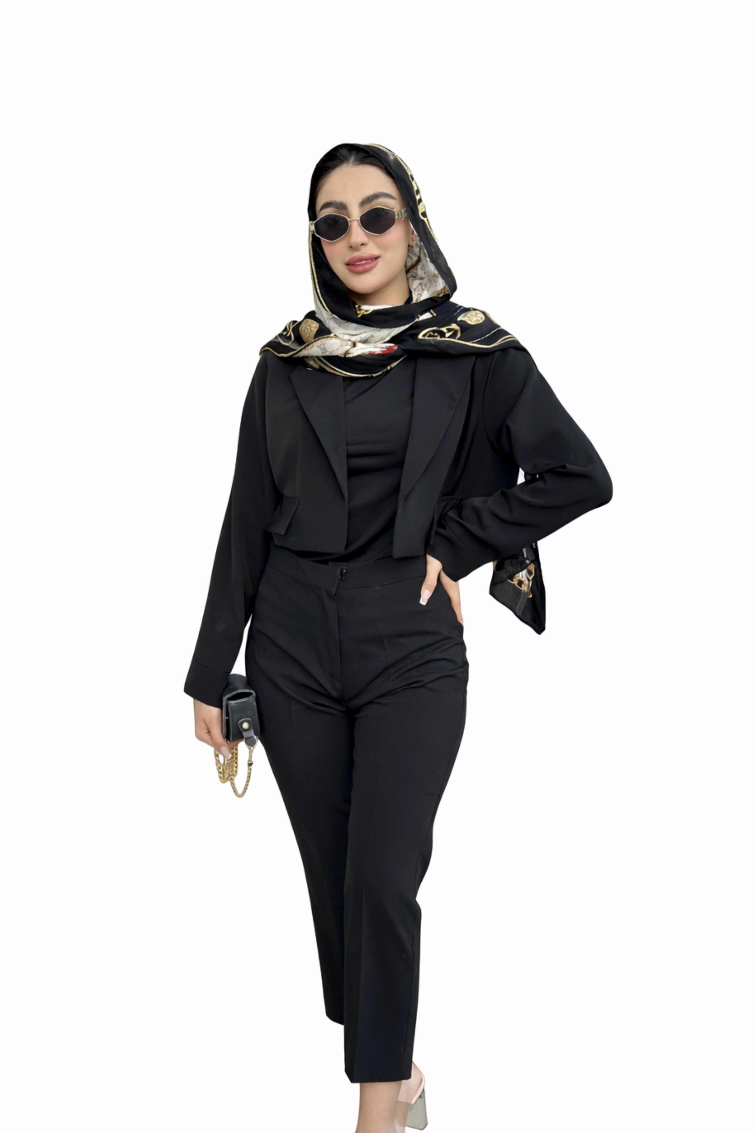 کراپ کت زنانه مازراتی مزون دوز مشکی استرنج(strange)